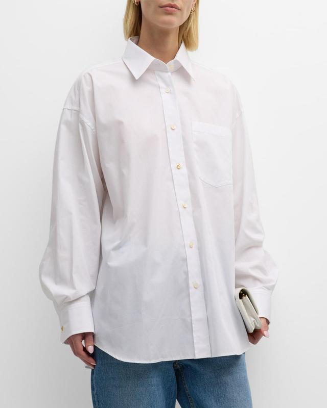 Stella McCartney Oversize Cotton Button-Up Shirt Product Image