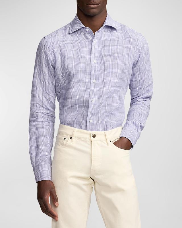 Men's Glen Plaid Linen Shirt Product Image