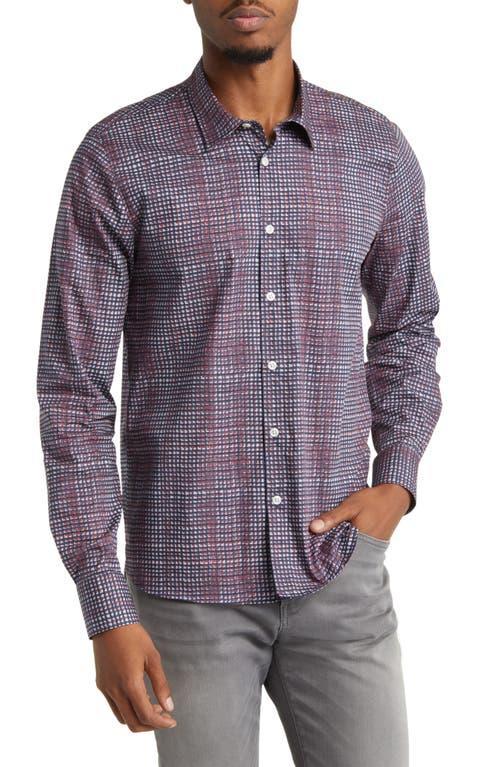 Good Man Brand Grid Stretch Organic Cotton Button-Up Shirt Product Image