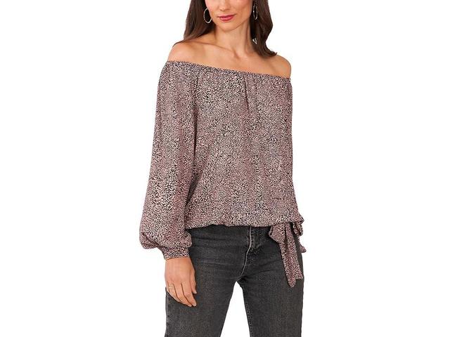 Vince Camuto Long Sleeve Off-the-Shoulder Blouse (Rich ) Women's Clothing Product Image