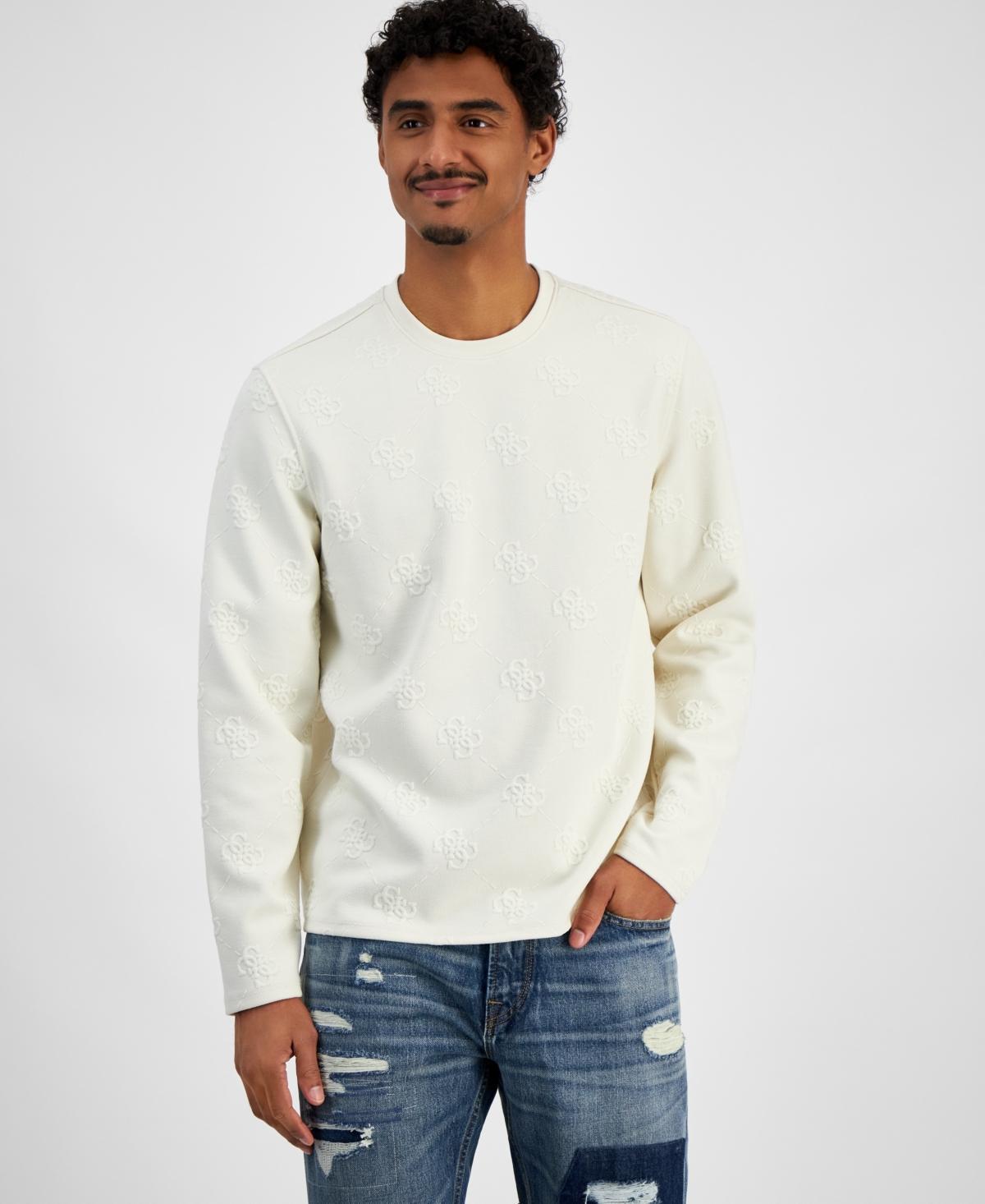 Guess Mens Quattro Logo Knit Sweatshirt Product Image