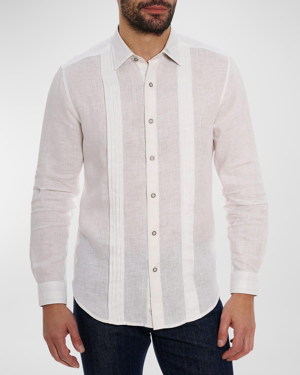 Mens Baradero Pleated Linen Shirt Product Image