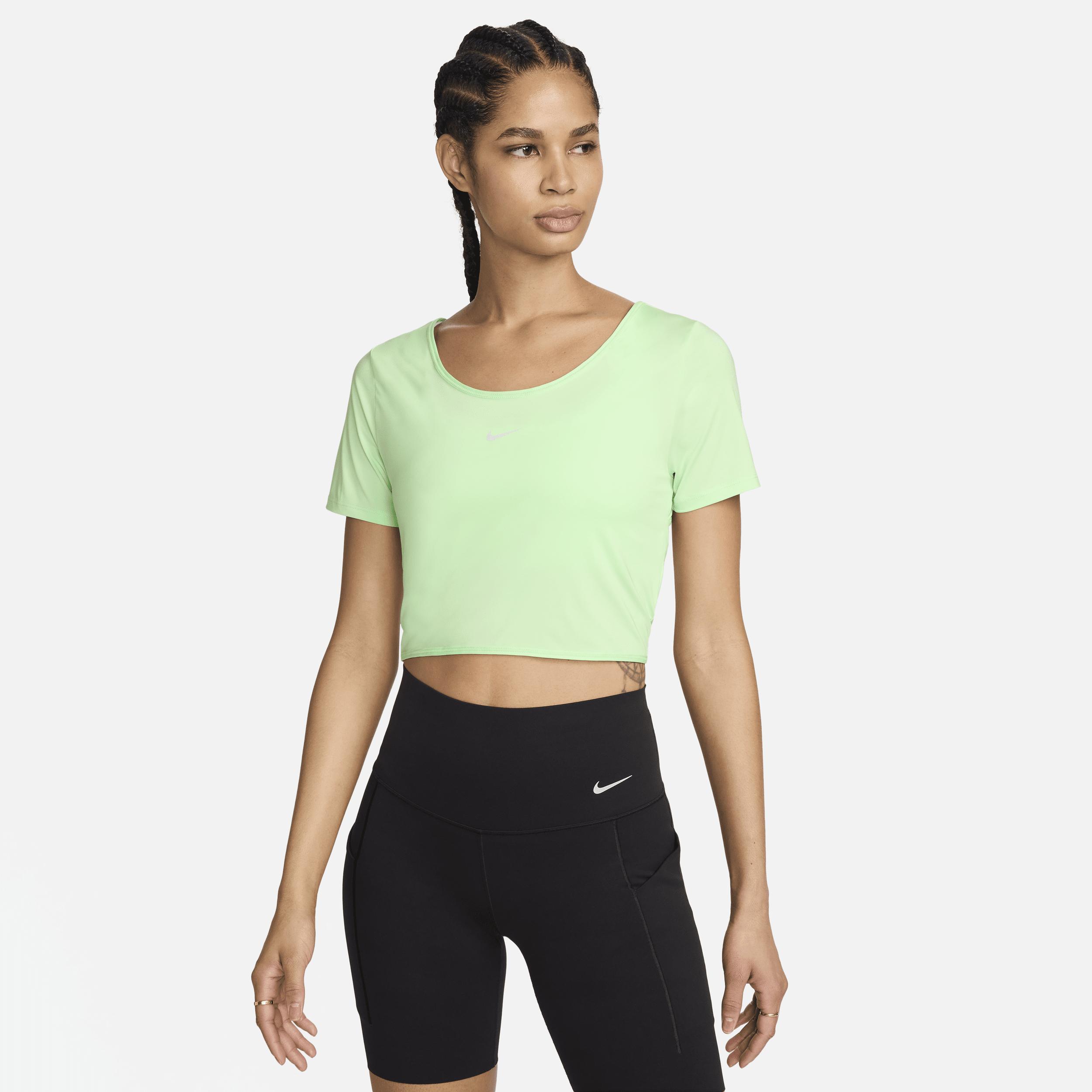 Nike One Classic Women's Dri-FIT Short-Sleeve Cropped Twist Top Product Image