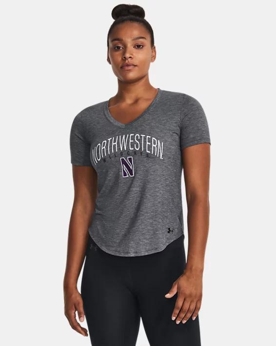 Women's UA Breezy Jersey Collegiate V-Neck T-Shirt Product Image