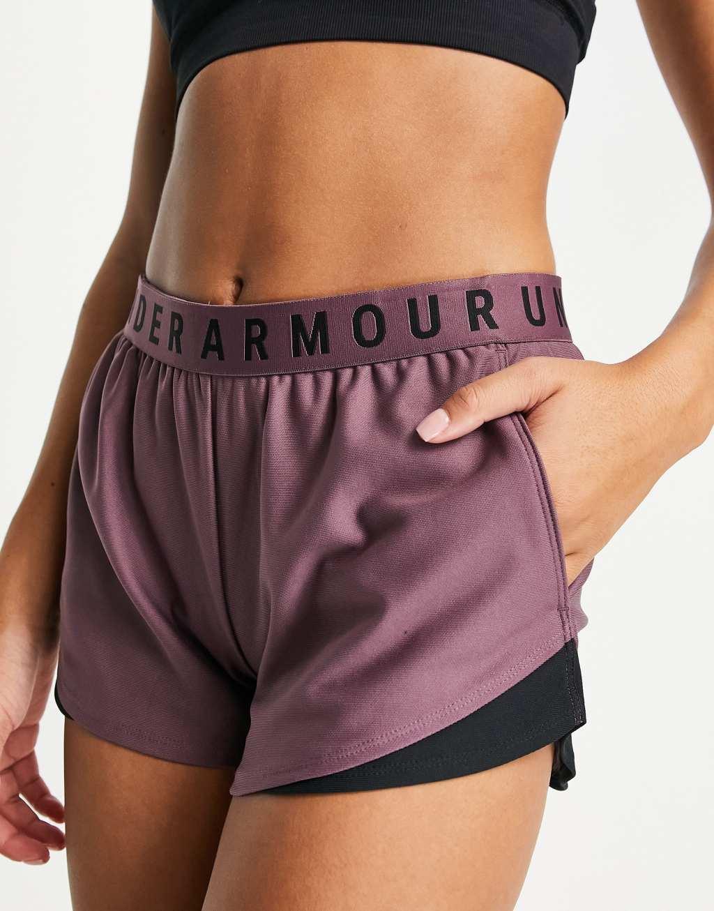 Under Armour Play Up 3.0 shorts in plum Product Image