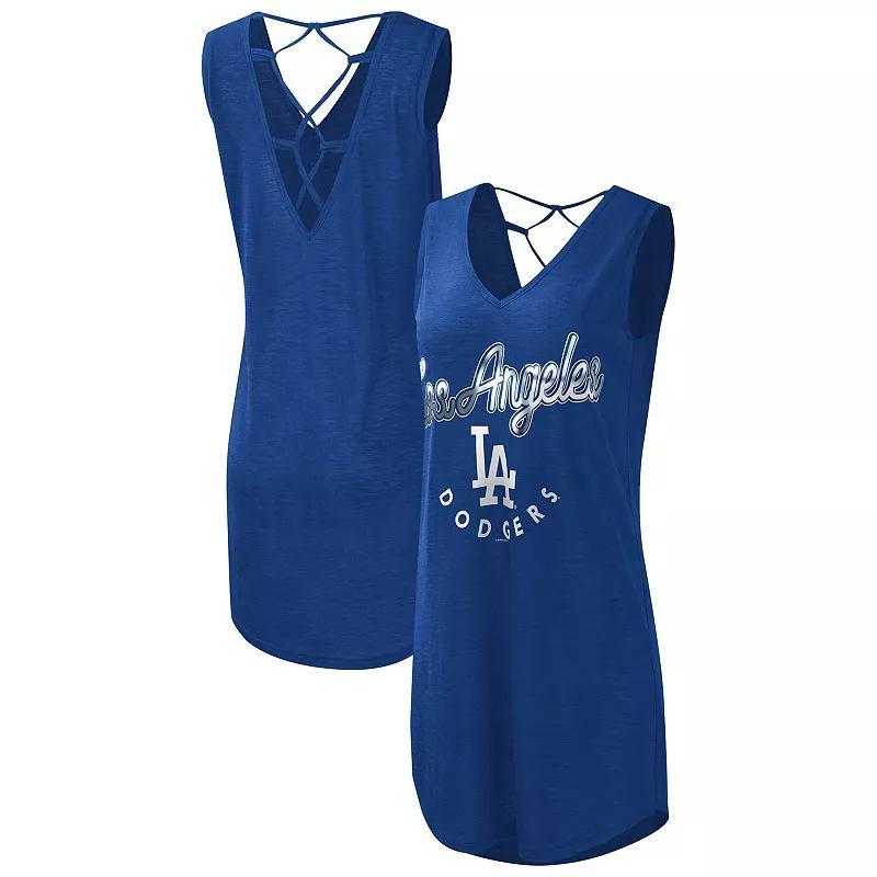 Womens G-III 4Her by Carl Banks Los Angeles Angels Game Time Slub Beach V-Neck Cover-Up Dress Product Image