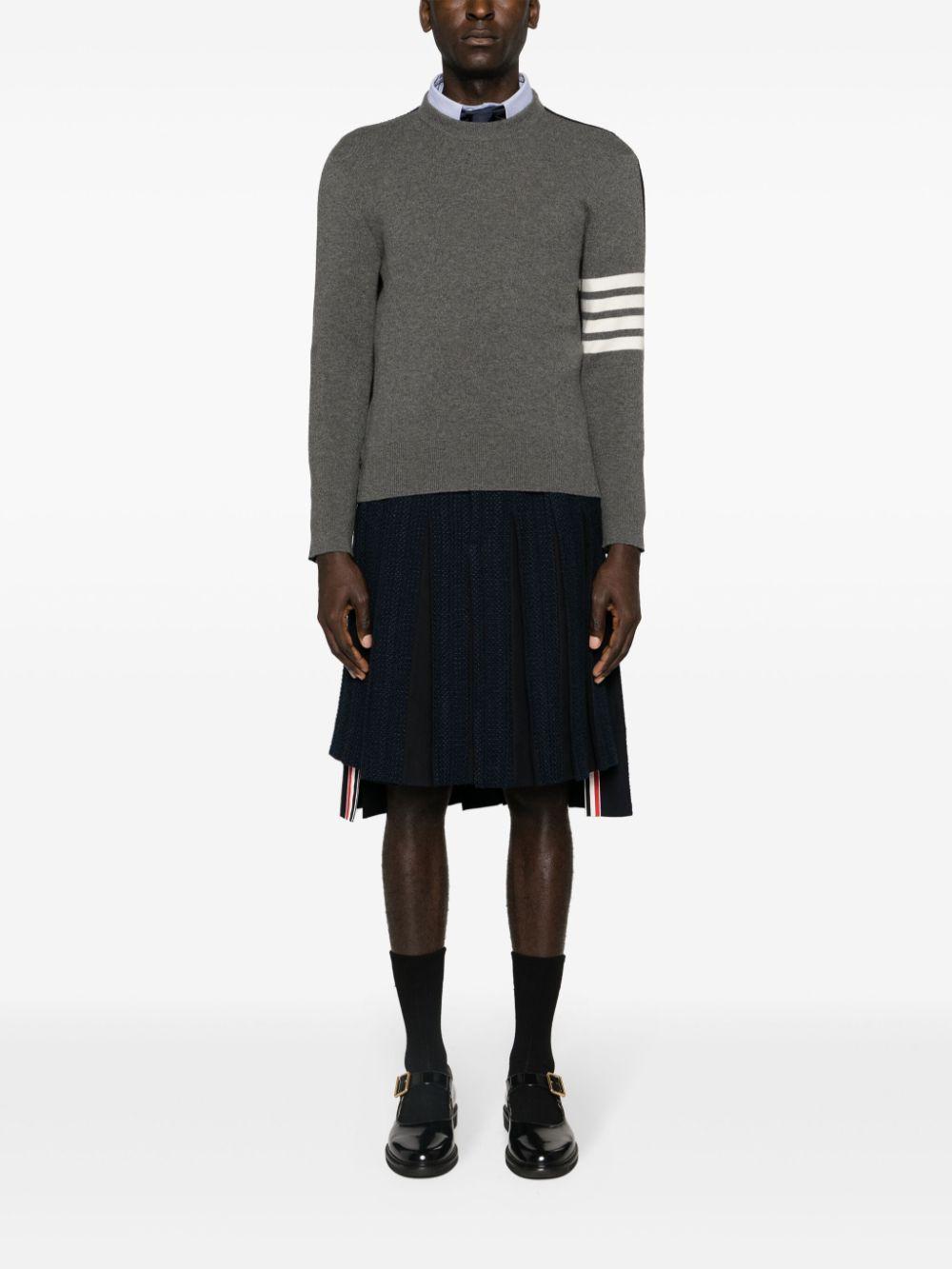 THOM BROWNE 4-bar Wool Jumper In Grey Product Image