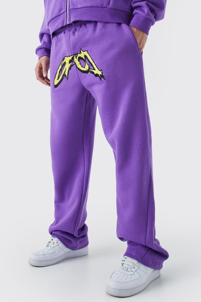 Relaxed Satin Ofcl Gusset Sweatpants | boohooMAN USA Product Image