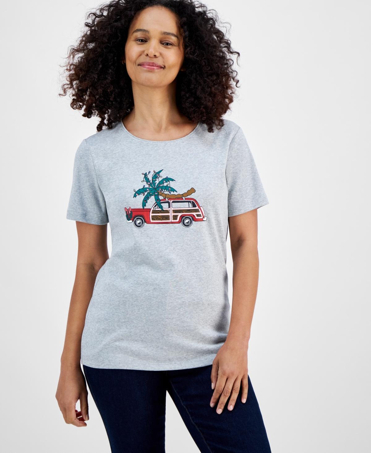 Holiday Lane Womens Christmas Fun Tee, Created for Macys Product Image