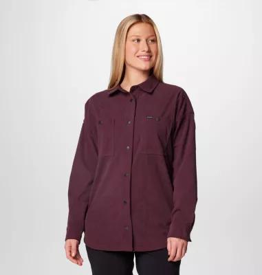 Womens Columbia Blue Point Creek Corduroy Shirt Jacket Product Image