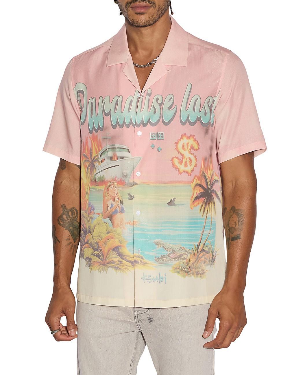 Mens Paradise Lost Graphic Camp Shirt product image