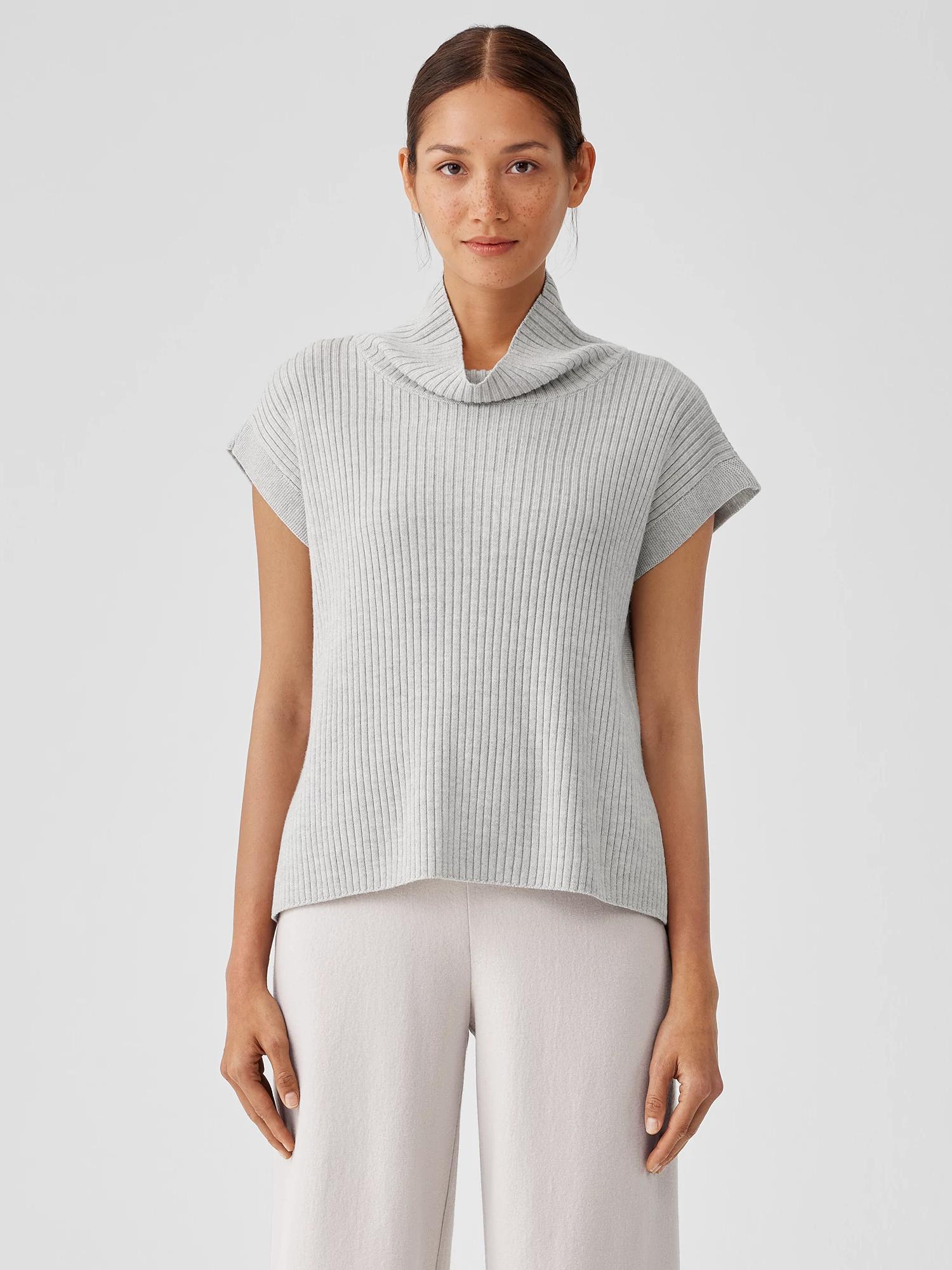 EILEEN FISHER Merino Turtleneck Top in Regenerative Woolfemale Product Image