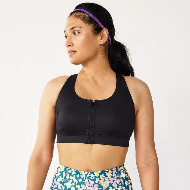 Tek Gear Zip-Front Medium-Impact Sports Bra, Womens Product Image