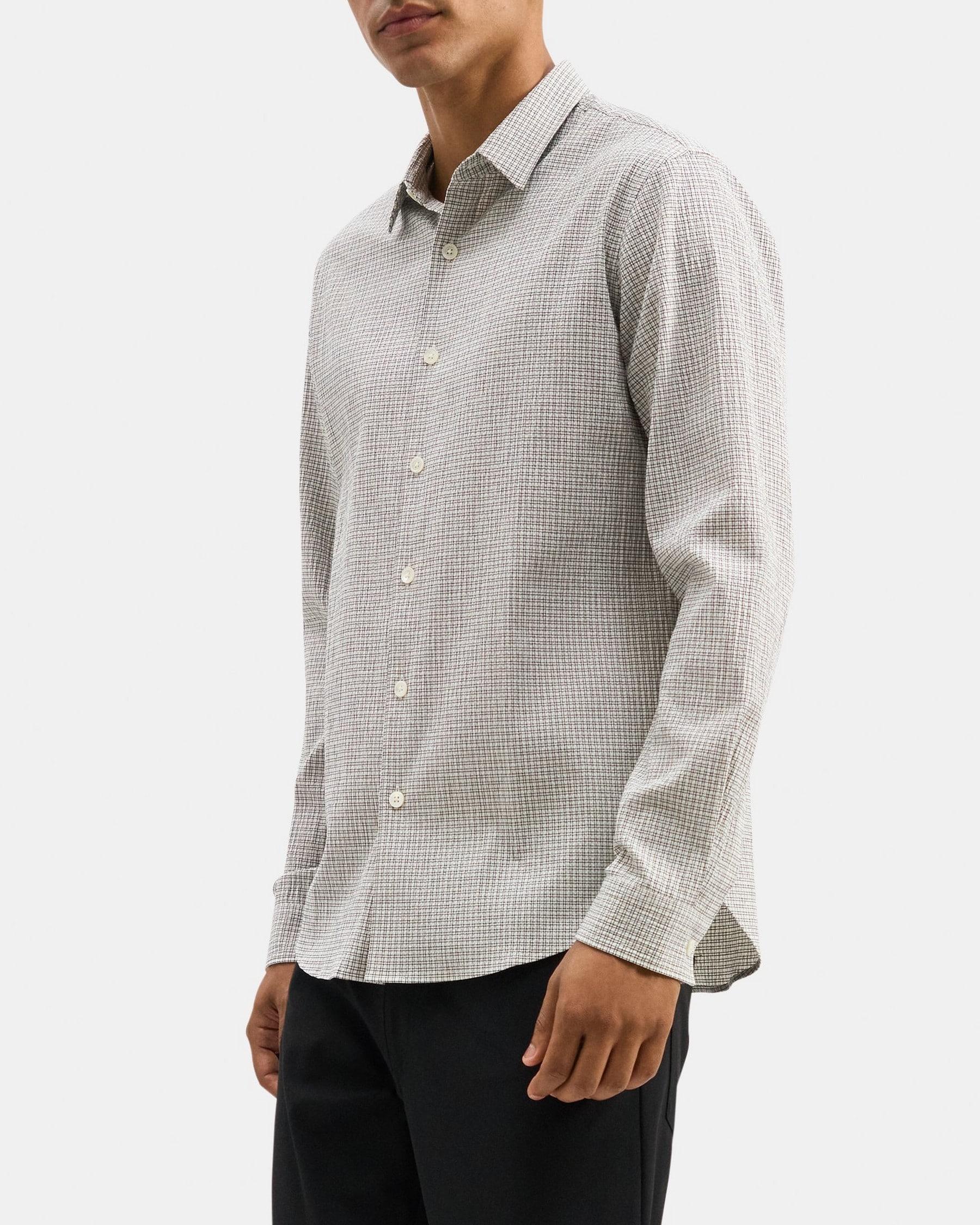 Long-Sleeve Shirt in Seersucker Product Image