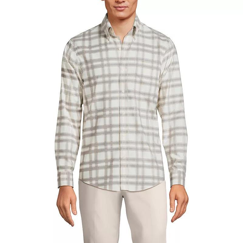 Mens Lands End Traditional-Fit No-Iron Twill Button-Down Shirt Product Image