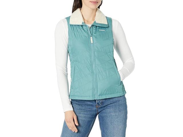 L.L.Bean Petite Fleece Lined Primaloft Vest (Mineral ) Women's Clothing Product Image