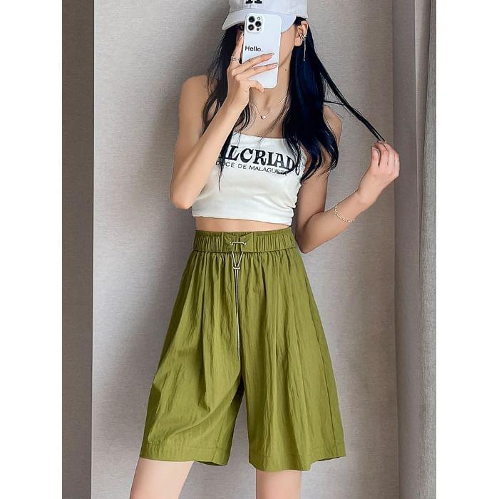 High Waist Plain Shorts product image