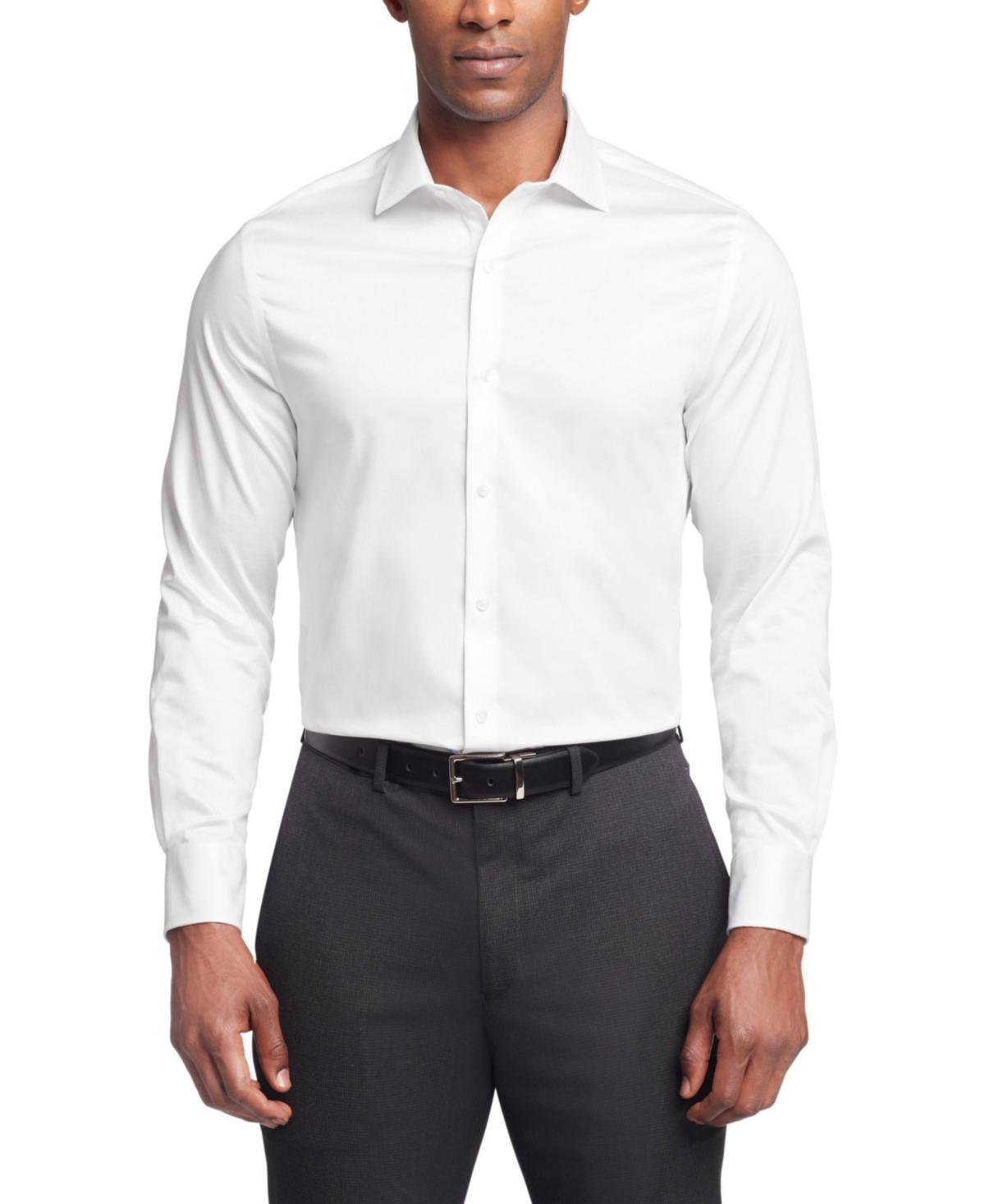 Tommy Hilfiger Mens Flex Regular Fit Wrinkle Free Stretch Twill Dress Shirt Product Image