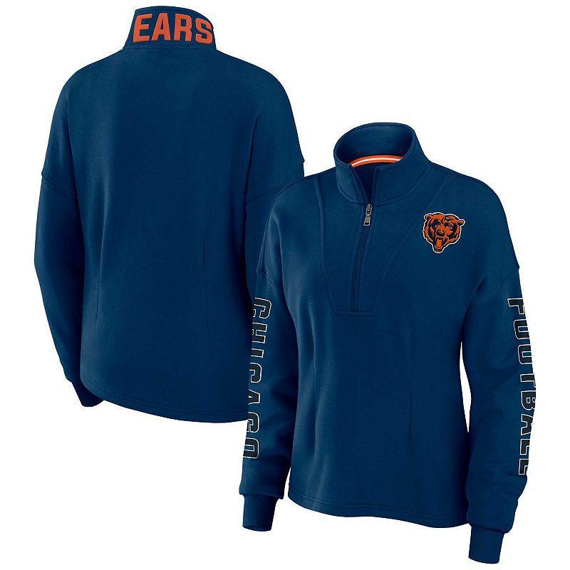 Womens WEAR by Erin Andrews Chicago Bears Half-Zip Jacket Blue Product Image