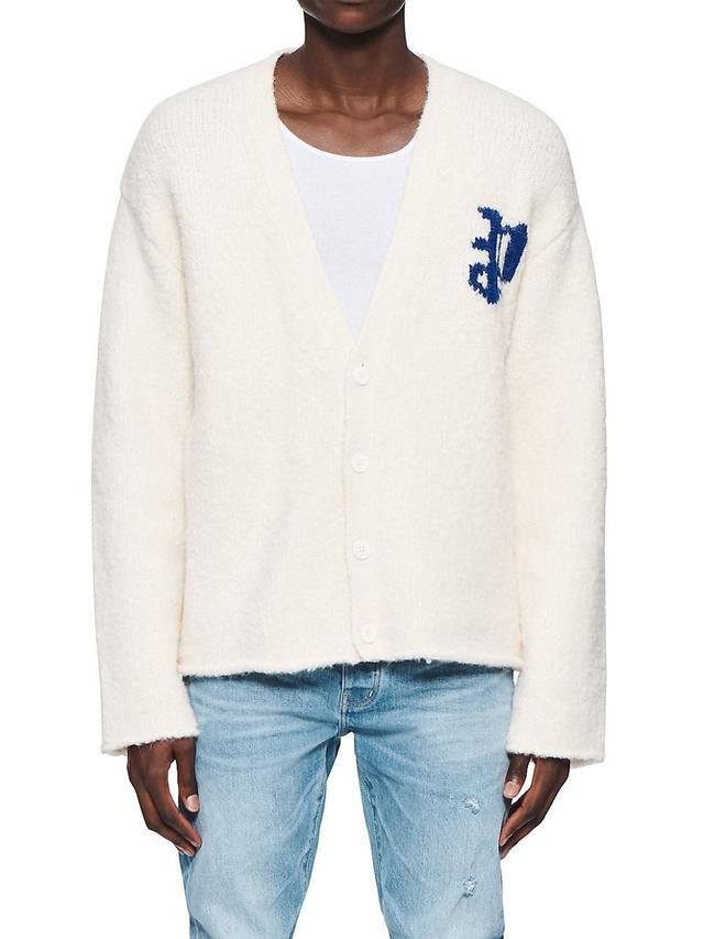 Mens Relaxed Intarsia Cardigan Product Image