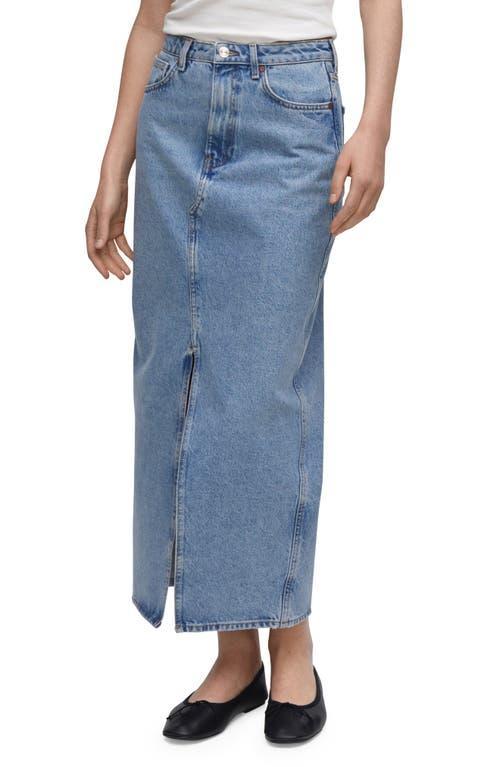 MANGO Denim Midi Skirt Product Image