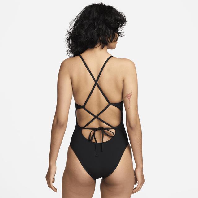 Nike Women's Swim Lace-Up Tie-Back One-Piece Swimsuit Product Image