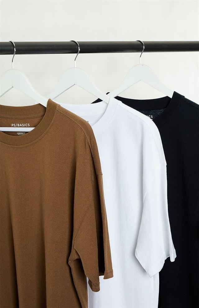 Men's 3 Pack Oversized T-Shirts - Product Image