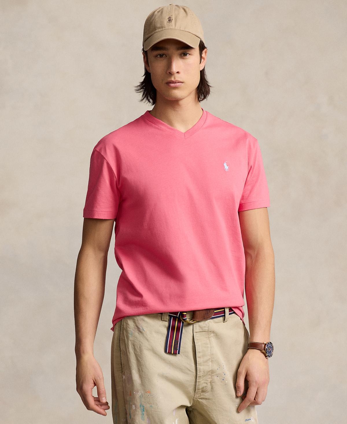 Men's Classic-fit Jersey V-neck T-shirt In Garden Pink Product Image