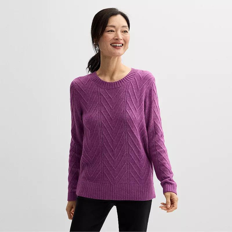 Petite Croft & Barrow Cozy Pullover Sweater, Womens Chianti Red Product Image