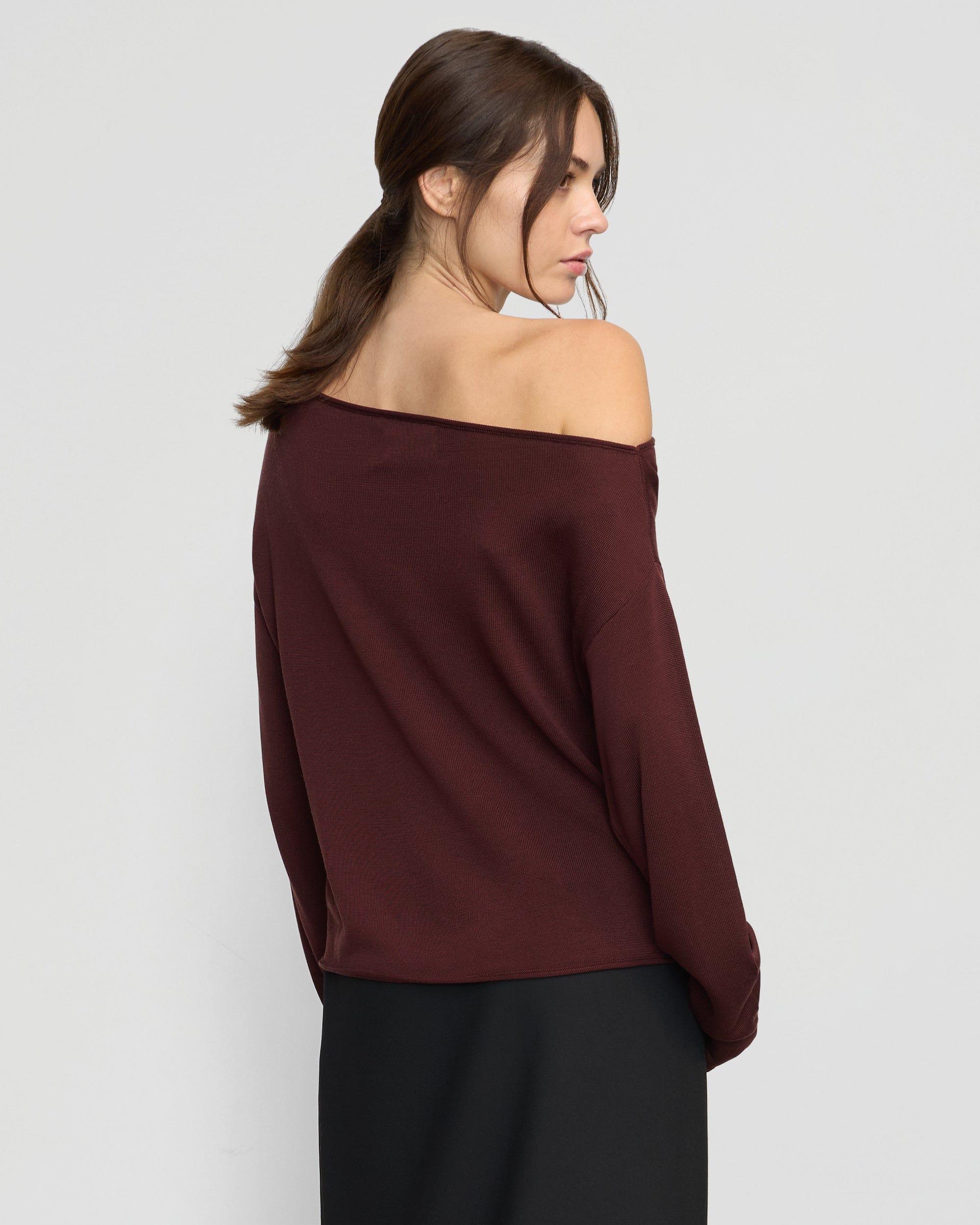 Hachi Tencel-Wool Off-Shoulder Sweater Product Image