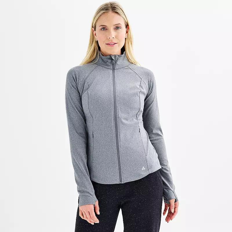 Womens Tek Gear Ultra Stretch Performance Jacket Dark Grey Product Image