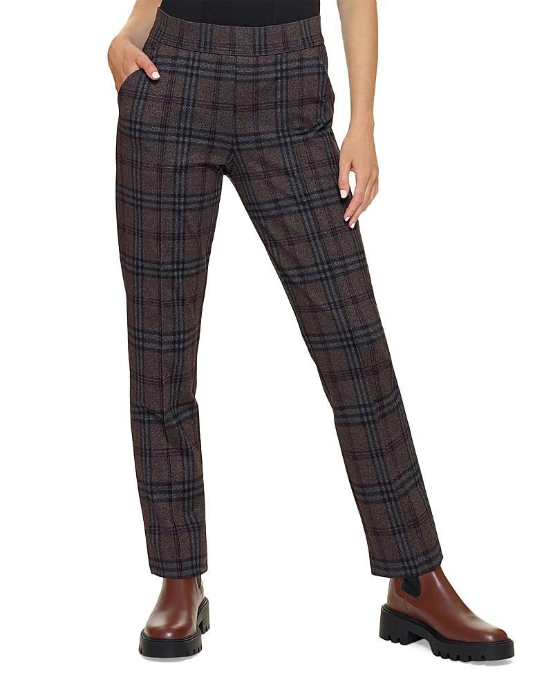 Hue Plaid Pull On Pants Product Image