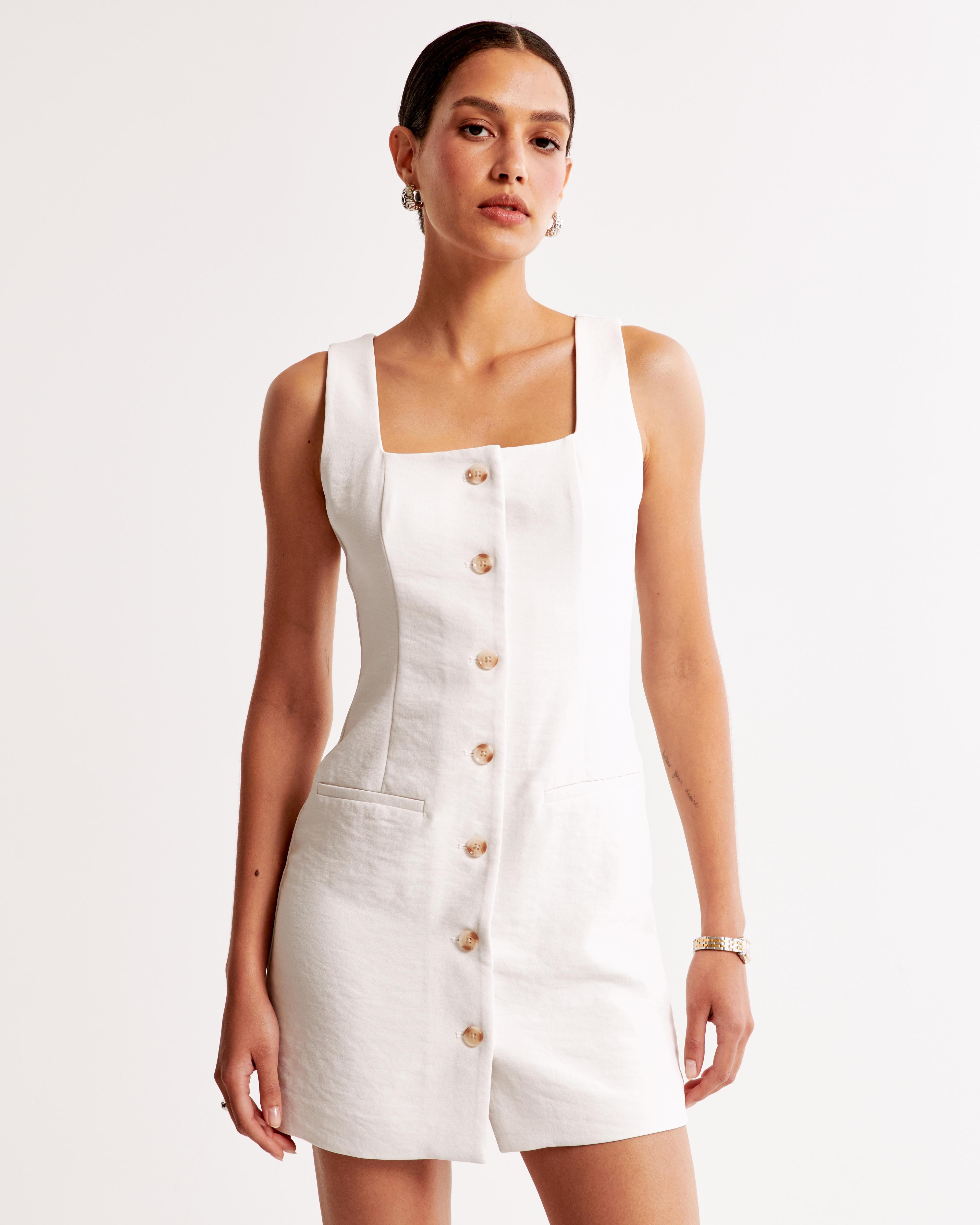 The A&F Mara Squareneck Vest Mini Dress Product Image