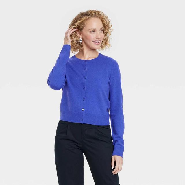 Womens Cozy Knit Cardigan - A New Day Blue Product Image