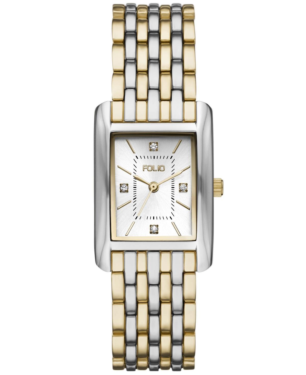 Folio Womens Three Hand Two-Tone Alloy Watch 25mm - Two-Tone Product Image