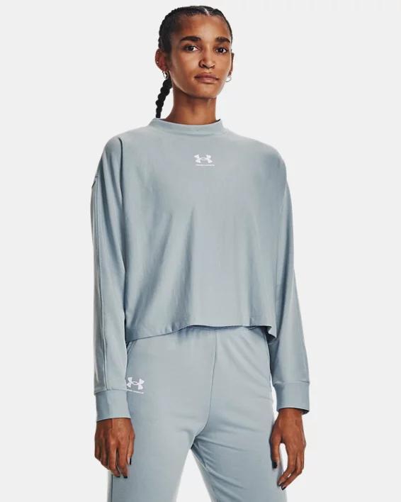 Women's UA Rival Terry Oversized Crew Product Image