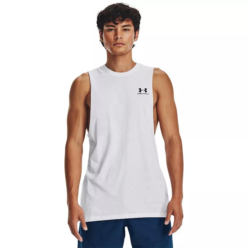 Mens Under Armour Left Chest Cut-Off Tank Product Image