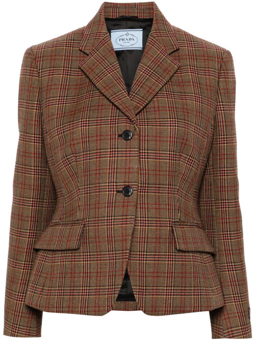 Plaid-check Blazer In Multicolor Product Image