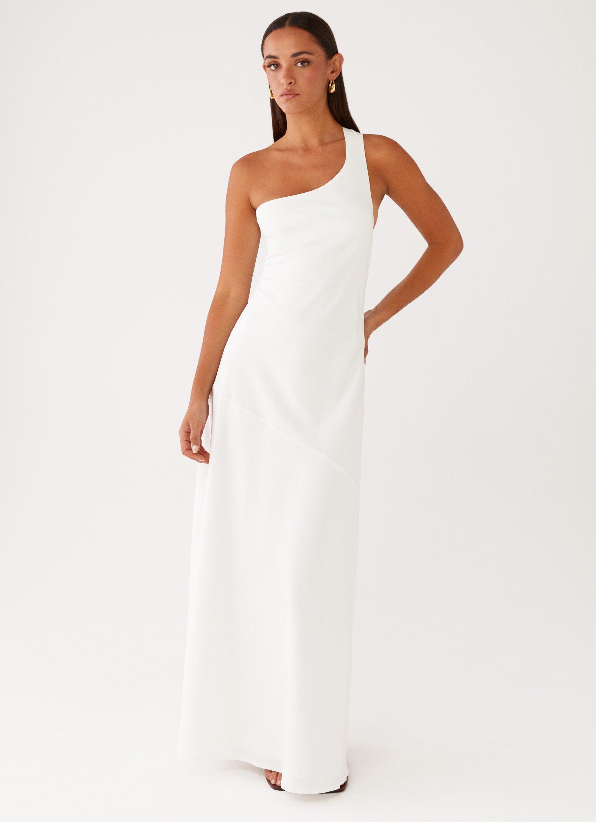 Oaklyn One Shoulder Maxi Dress - Ivory Product Image