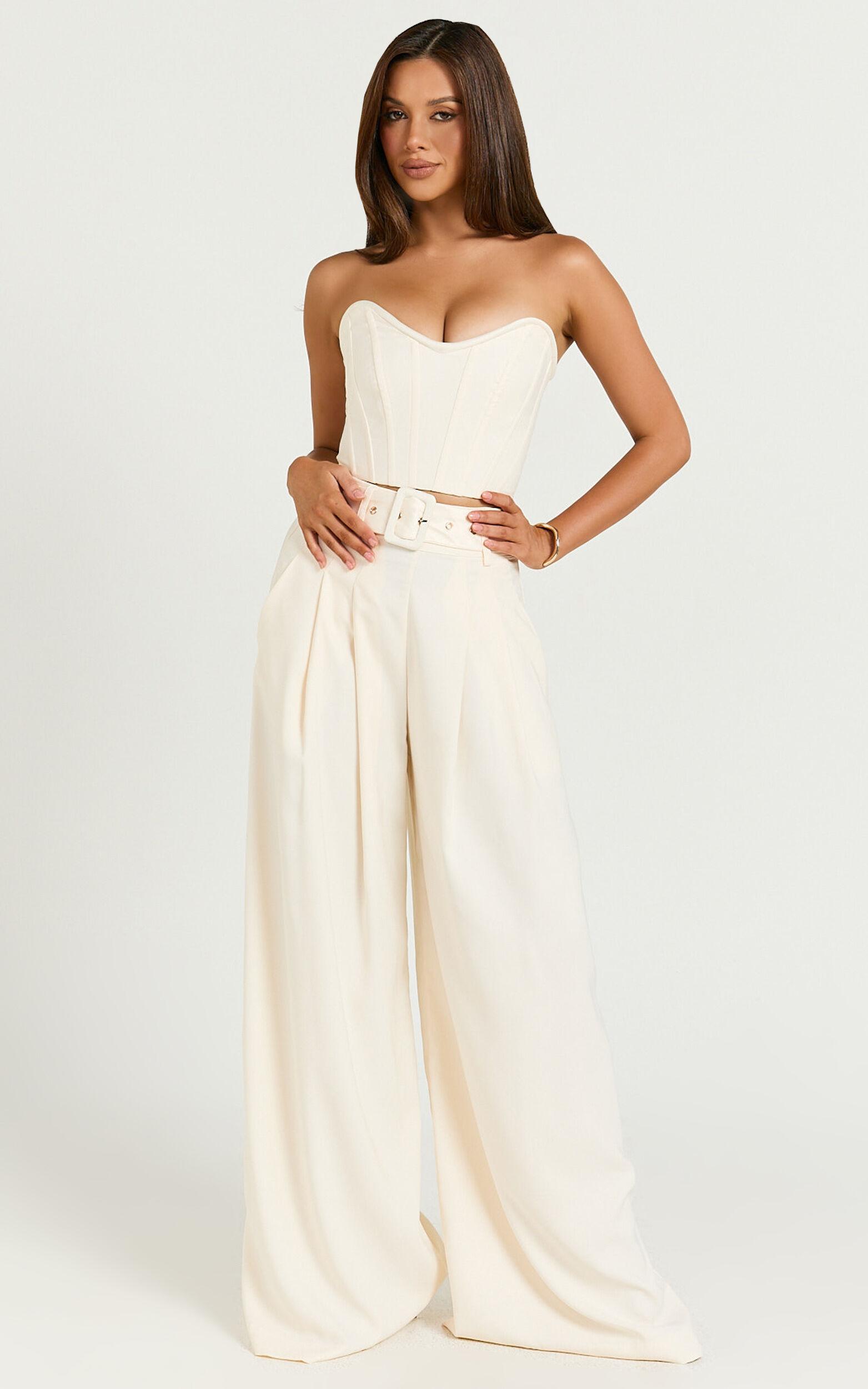 Amalie The Label - Raquelle Structured Corset Top in Ivory Product Image