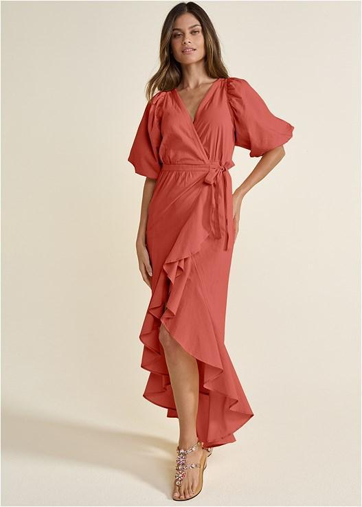 Ruffle Wrap Maxi Dress Product Image