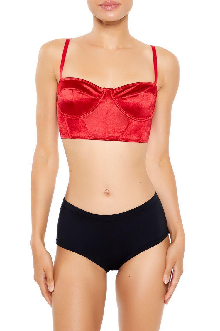 Satin Lingerie Cropped Cami | Forever 21 Product Image