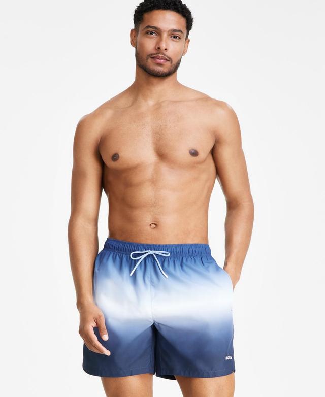 Boss by Hugo Boss Mens Color Gradient 5.9 Swim Trunks, Created for Macys Product Image