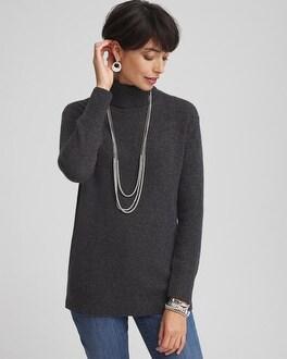 Cashmere Turtleneck Sweater Tunic Product Image