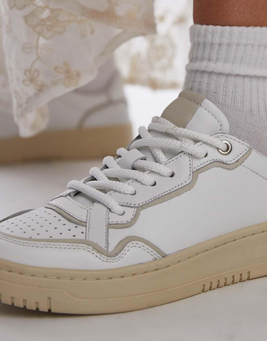 Free People classic stacked sneakers in white Product Image