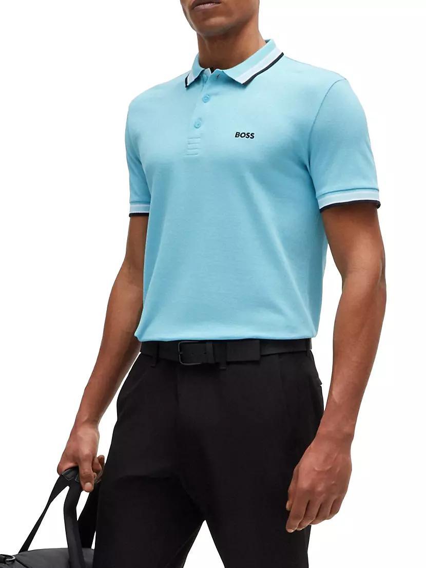 Polo Shirt with Contrast Logo Details Product Image