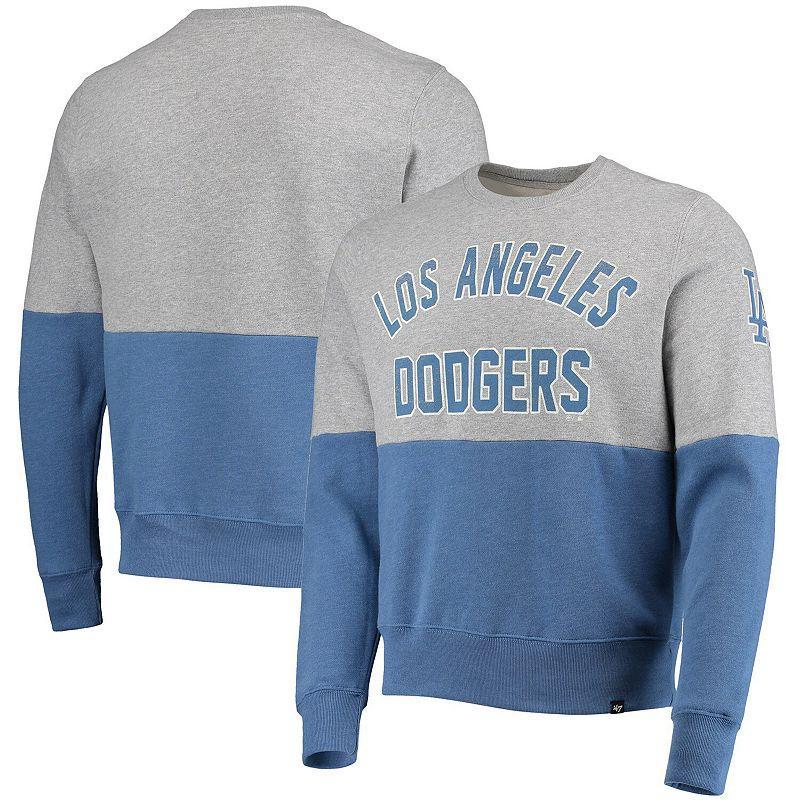 Mens 47 Heathered Gray/Heathered Royal Los Angeles Dodgers Two-Toned Team Pullover Sweatshirt Product Image