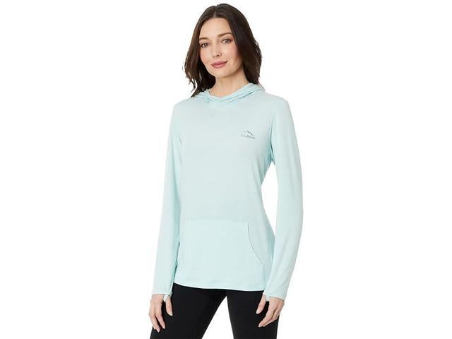 L.L.Bean Tropicwear Comfort Hoodie (Pale Turquoise) Women's Clothing Product Image