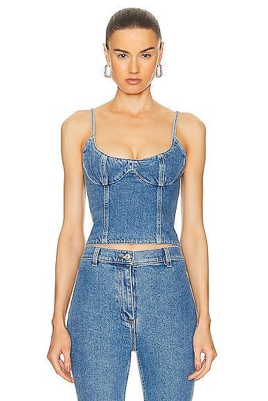 Magda Butrym Denim Tank Top Product Image