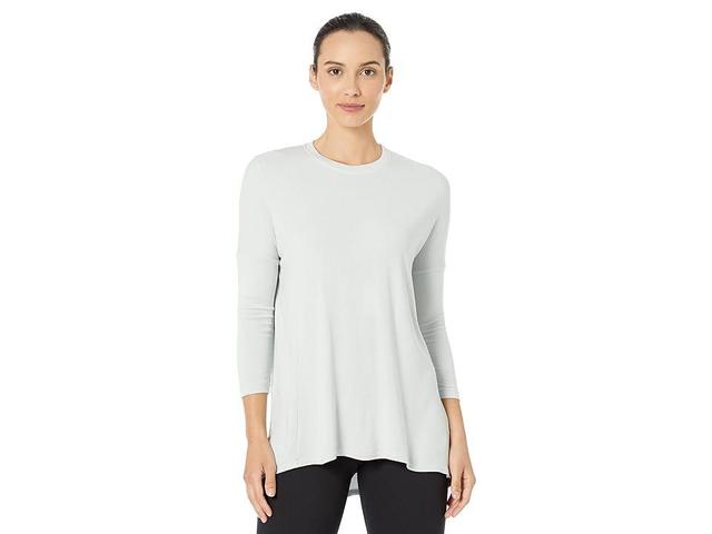 Hard Tail 3/4 Sleeve Slouchy Luxe Tee (Dove) Women's T Shirt Product Image